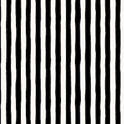 Dressed and Obsessed - Black and White Stripe - Off White and Black Fat Qtr