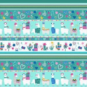 Llama Drama - Stripe Fat Qtr