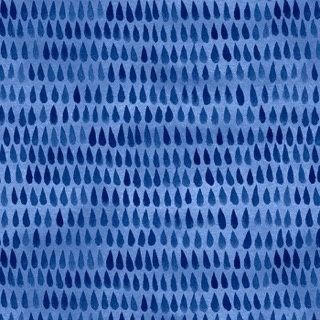 By The Sea - Water Droplets Blue Fat Qtr