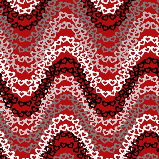 All you Knit is Love Knitted Hearts Red Fat Qtr