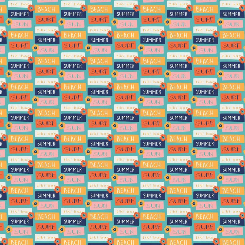 Devonstone - Vacation Words Fat Qtr