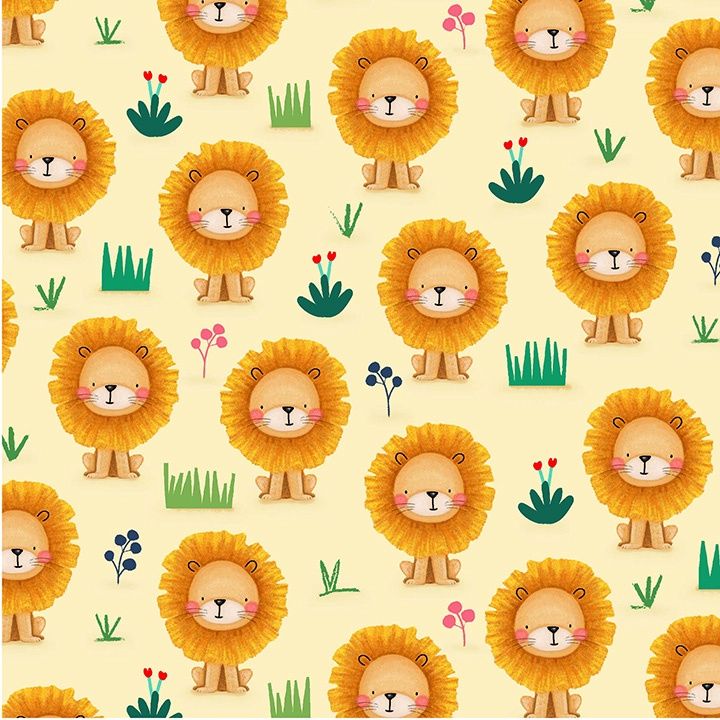Jungle Paradise - Pride Cub Yellow Fat Qtr