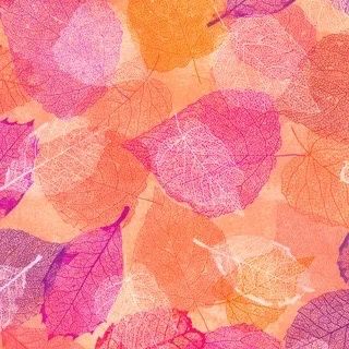 Leaflet - Peach Leaves Fat Qtr