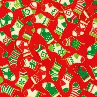 Holiday Charms 2023 - Stockings on Red Fat Qtr