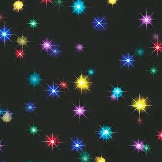 Wishwell Afterglow - Twinkles on Black Fat Qtr