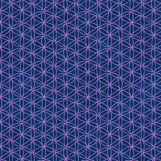 Everyday Magic - Purple on Blue Fat Qtr