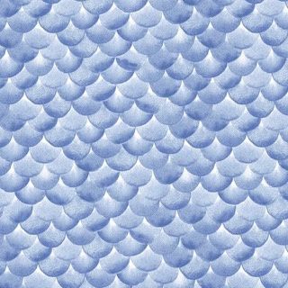 By The Sea - Scales On White Fat Qtr