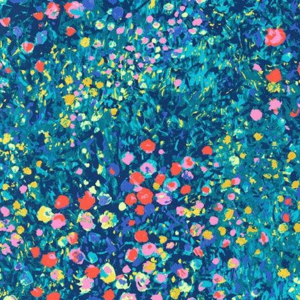 Painterly Petals - Multi B Fat Qtr