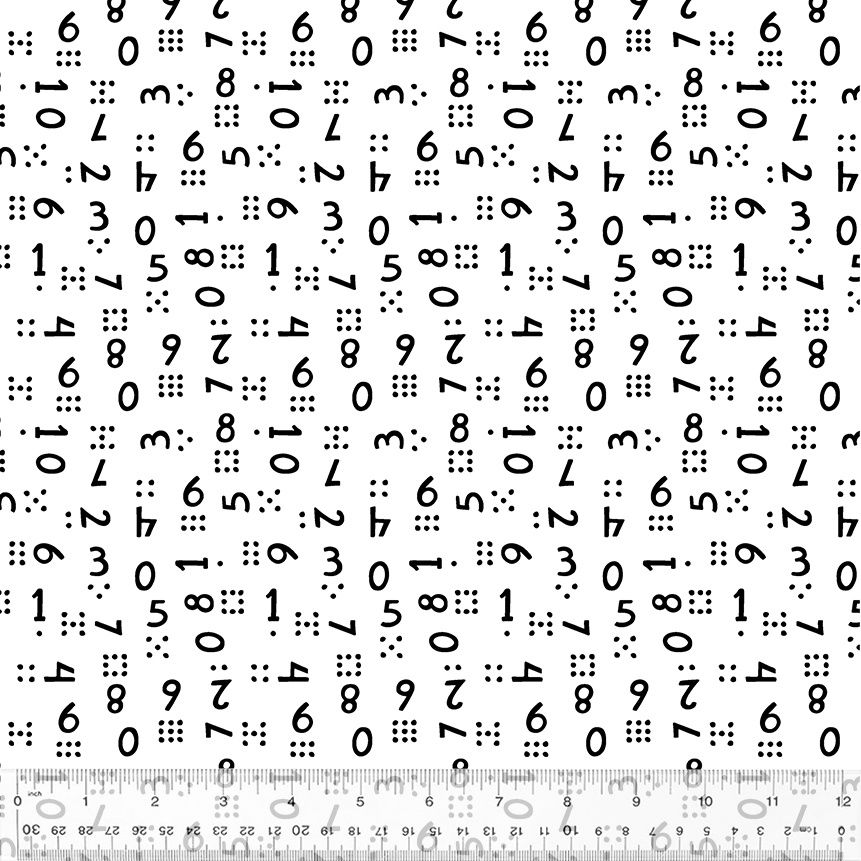First Look - Counting Black on White Fat Qtr