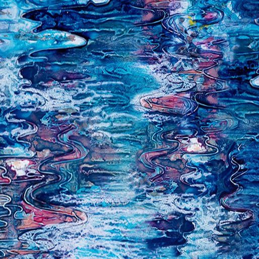 Pelican Plus - Water Trails Blue Fat Qtr