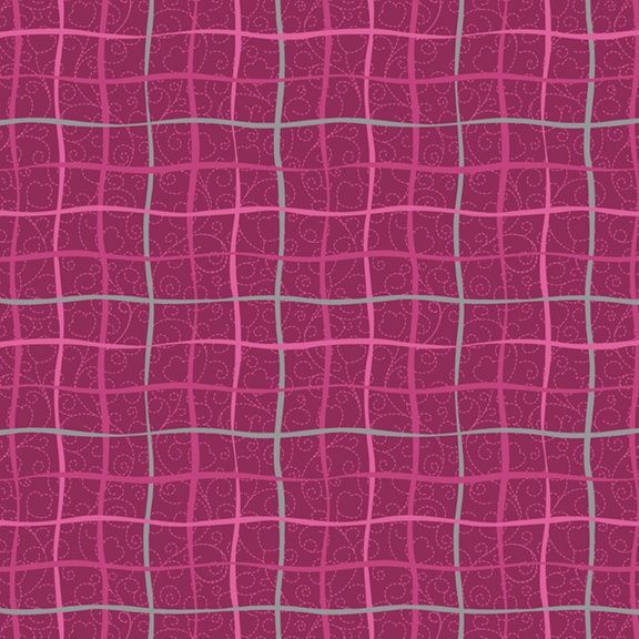 Carousel - Magenta Check Fat Qtr