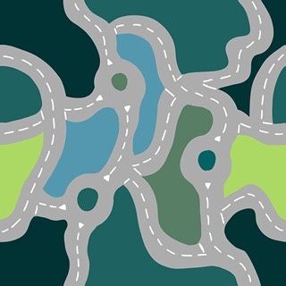 Zip Zoom - Car Track Fat Qtr