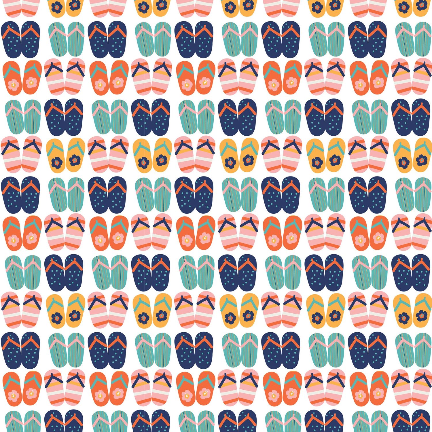 Devonstone - Vacation Flip Flops Fat Qtr