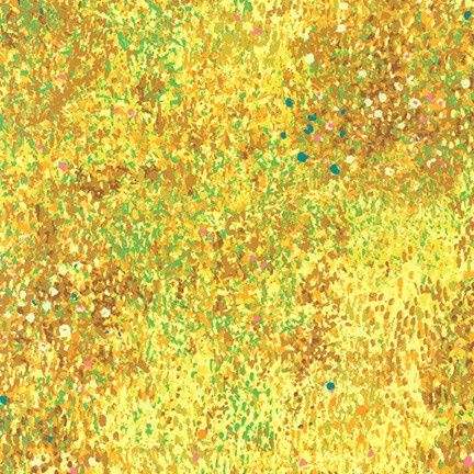 Painterly Petals - Yellow Fat Qtr