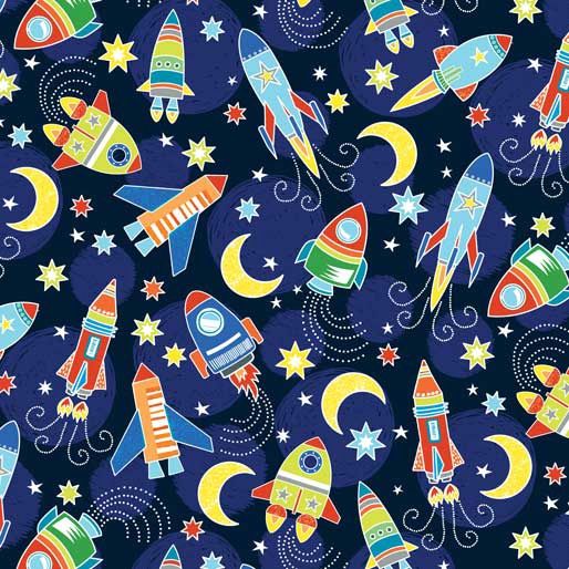 All Systems Glow Space Voyage Fat Qtr