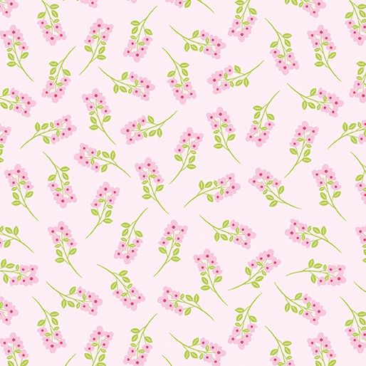 Chalk Garden - Sprigs Light Pink Fat Qtr