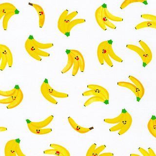 Farm to Table - Bananas on White Fat Qtr