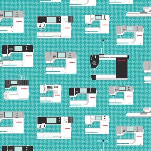 Bernina - Sewing Room 2 - Sewing Machines Aqua Fat Qtr