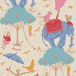 Circus Life Jubilee Crème (Circus 2017) Fat Qtr