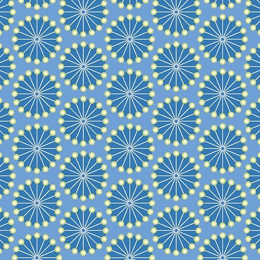 Sewing Room 2 - Flowerhead Pins Peri Fat Qtr