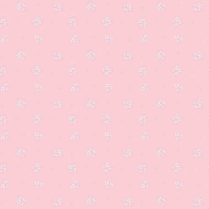 Sarah Kay- Heritage Coordinates - Pink With White Flowers Fat Qtr