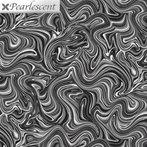 Hugs n Kisses - Shimmer Marble Black/Grey Fat Qtr