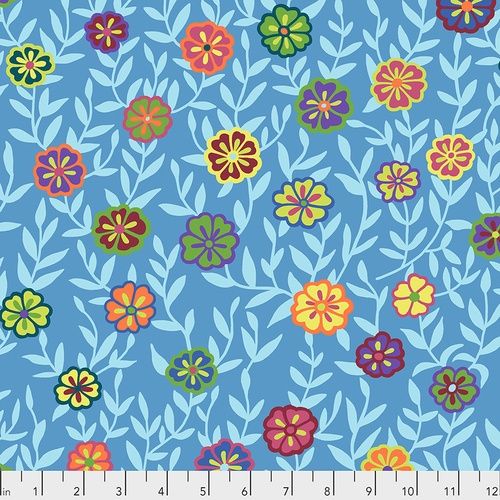 Busy Lizzy - Blue Fat Qtr