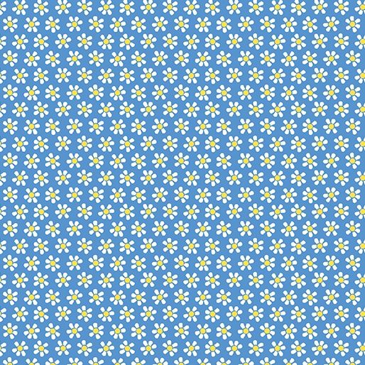 Chalk Garden - Mini Daisy Blue Fat Qtr