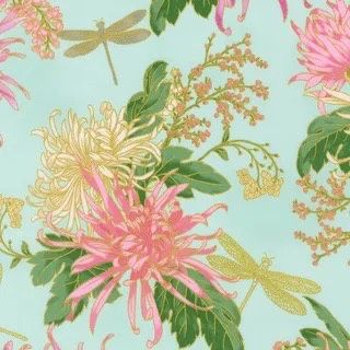Aurelia - Floral on Mint Background Fat Qtr