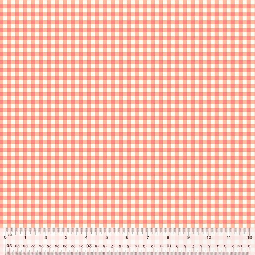 Sweet Abigail - Gingham Coral Fat Qtr