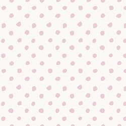 Dressed and Obsessed - Small Dots - Off White and Pink Fat Qtr