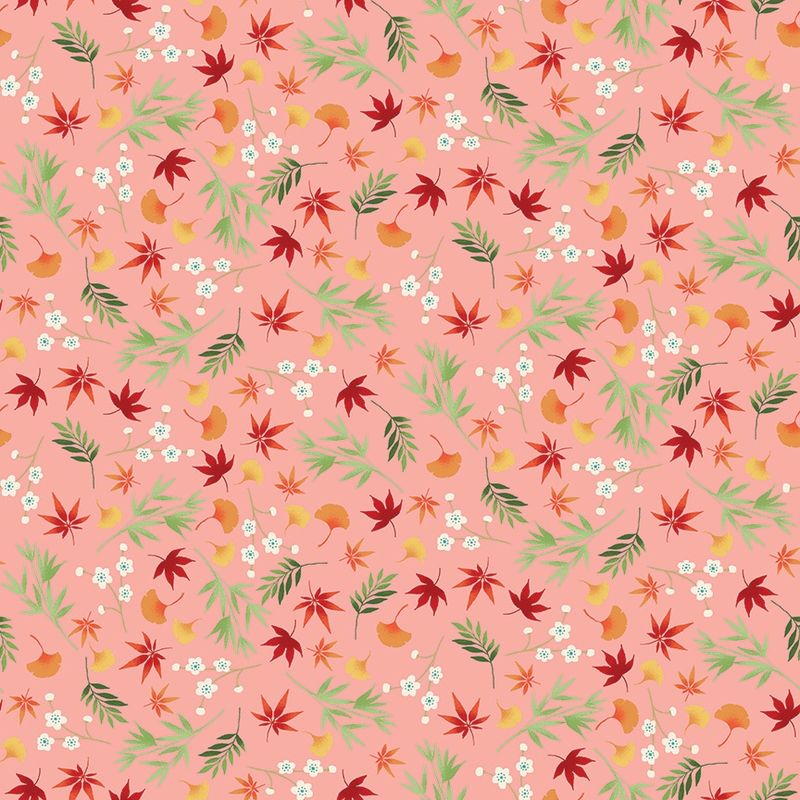 Michiko - Foliage Pink Fat Qtr