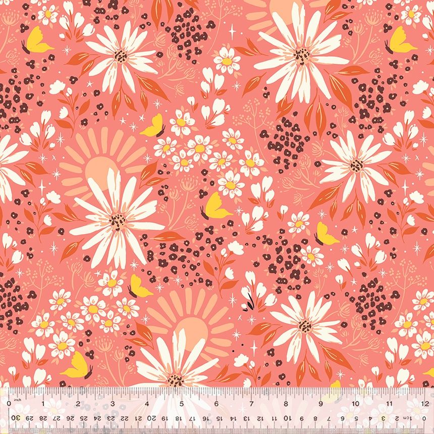 Sweet Abigail - Sunshine Corner Coral Fat Qtr
