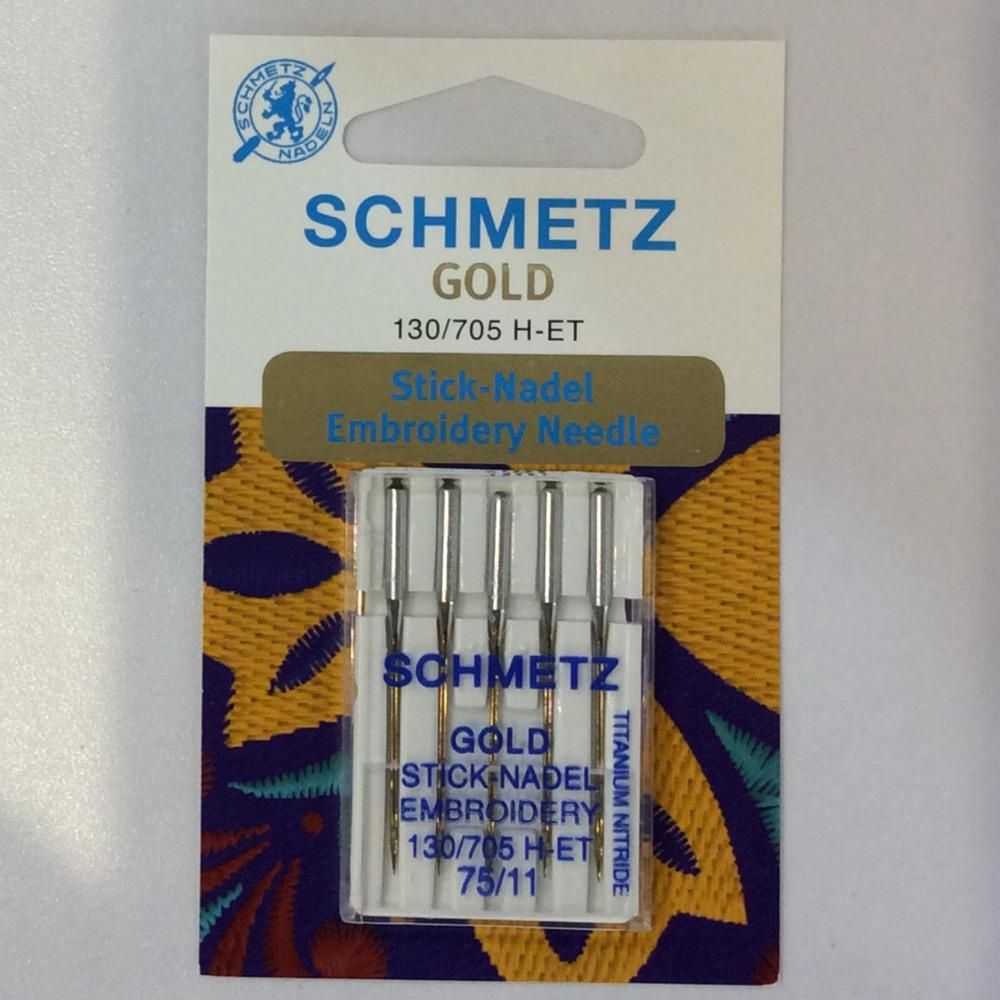 Schmetz Gold Embroidery Needle, Size: 75/11