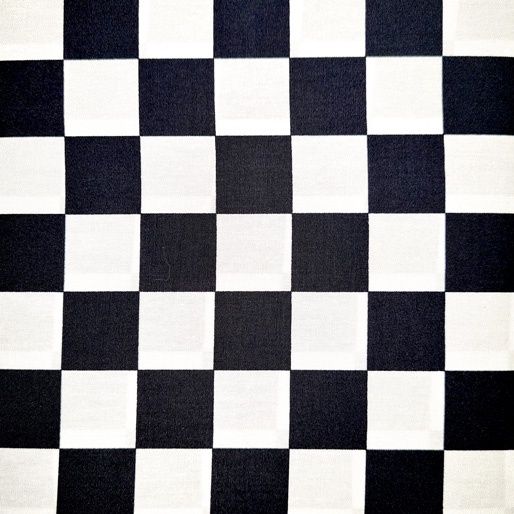 1 Inch Black and White Check Fat Qtr