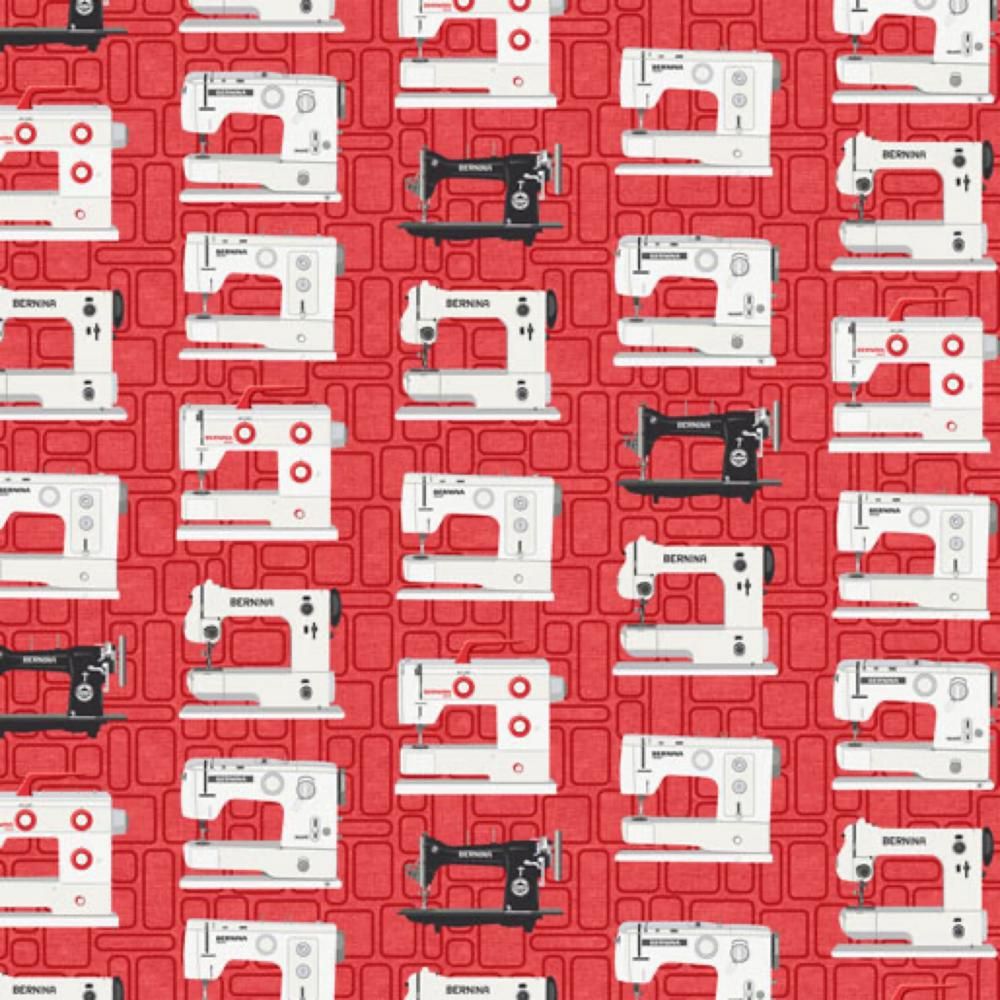 Vintage Bernina - Red Fat Qtr