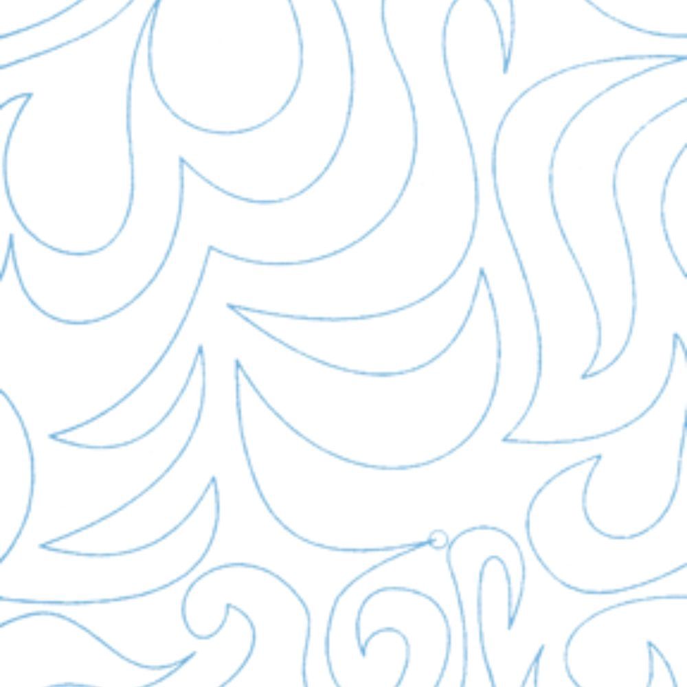 Feather Meandering - White Wide Backing 2.5m Pre-cut