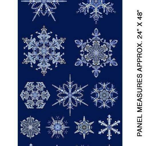 Artful Snowflake: Ice Crystal Panel in Blue