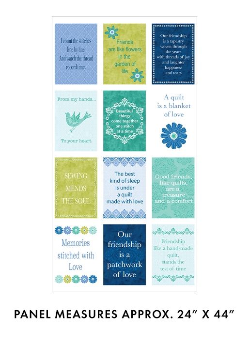 Chalk Garden - Blue Multi Panel