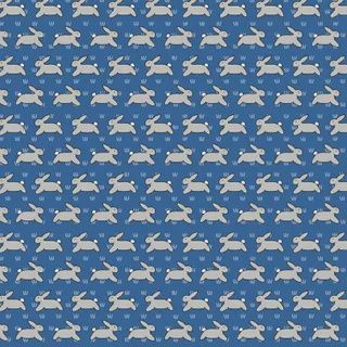 Red Tractor Collection - Rabbits On Blue Fat Qtr