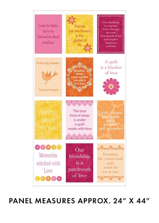 Chalk Garden - Pink Multi Panel