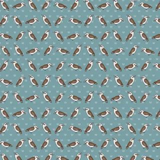 Red Tractor Collection - Kookaburras On Blue Fat Qtr