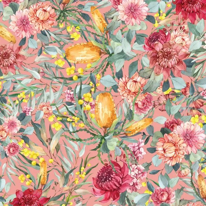 Bush Celebration - Pink Floral Fat Qtr