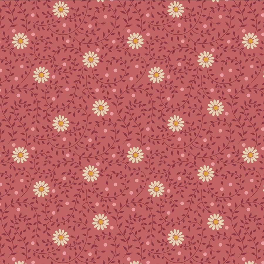 Tilda - Sanctuary - Daisydream - Rhubarb - Fat Qtr
