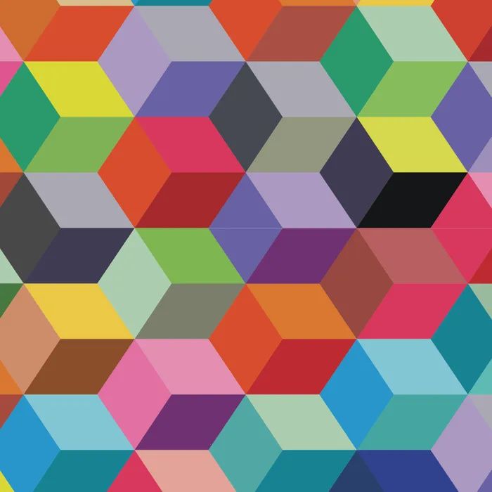 Geometric Cube Fat Qtr