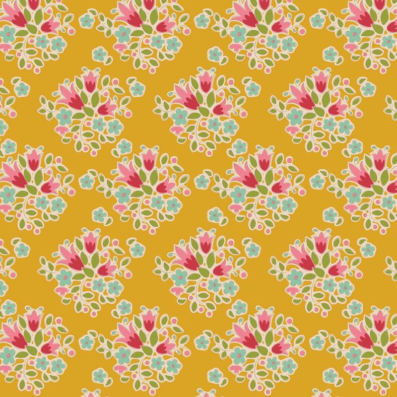 Creating Memories - Spring Lulu Yellow Fat Qtr