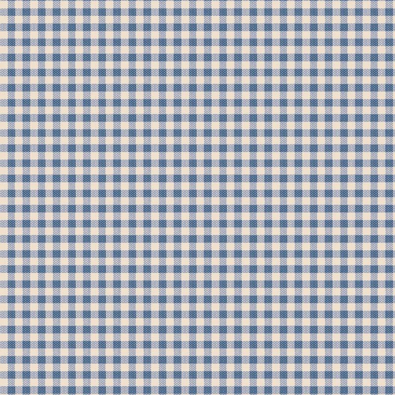 Creating Memories - Summer Gingham Blue Fat Qtr