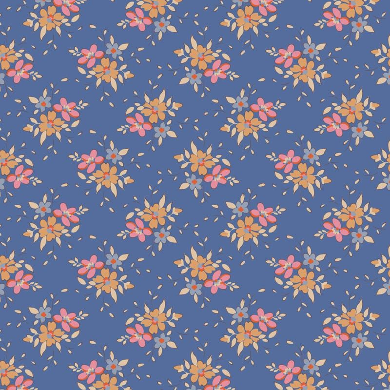 Creating Memories - Summer Frida Blue Fat Qtr
