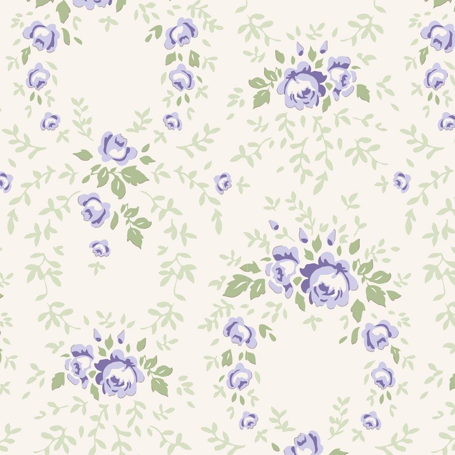 Old Rose Lucy Blue Rose Fat Qtr