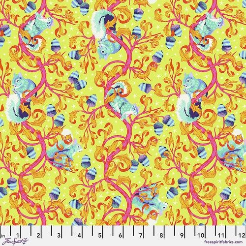 Tiny Beasts - Oh Nuts - Glow Fat Qtr
